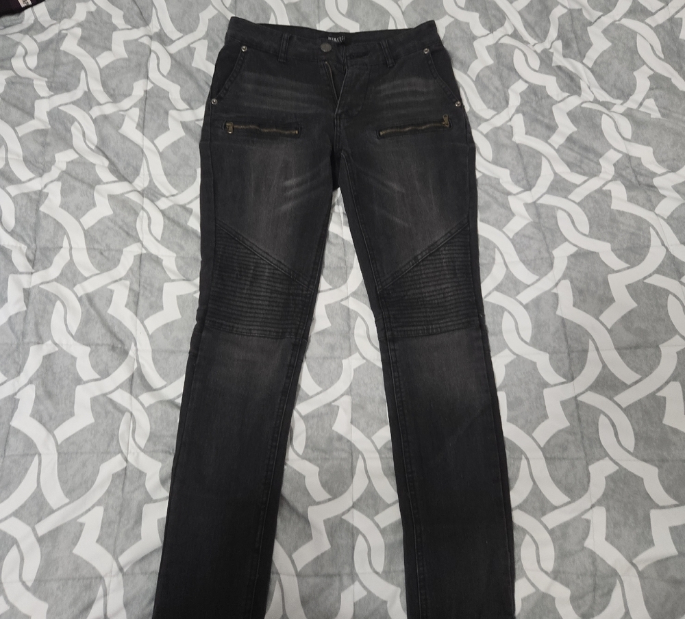 Women's Black Moto Ankle & Cropped Jeans